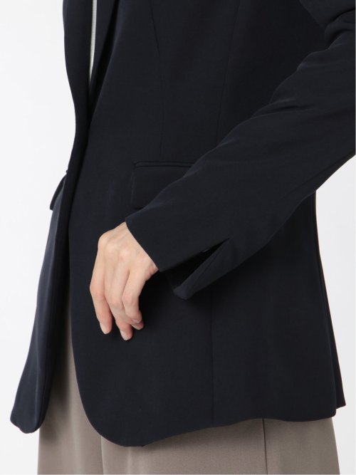 ダブルクロス 1ボタンテーラージャケット 紺