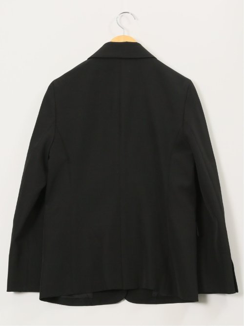 ストレッチウォッシャブル ダブルクロス リラクシング 1ボタンジャケット 黒(セットアップ可能)