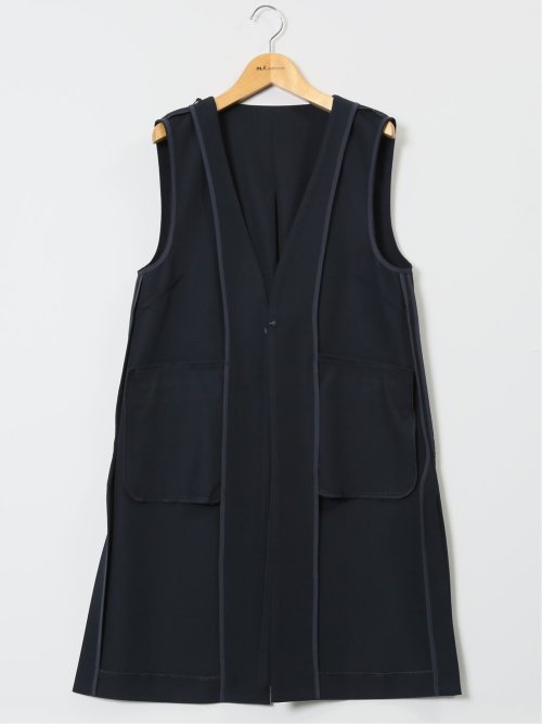 ダブルクロス ロングジレ 紺(セットアップ可能)