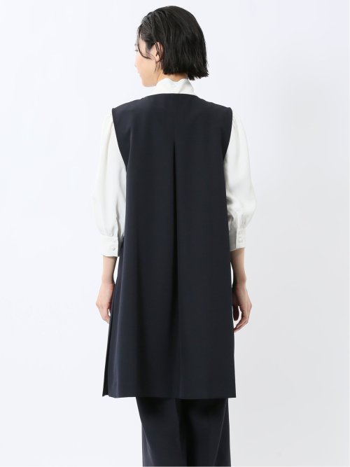 ダブルクロス ロングジレ 紺(セットアップ可能)