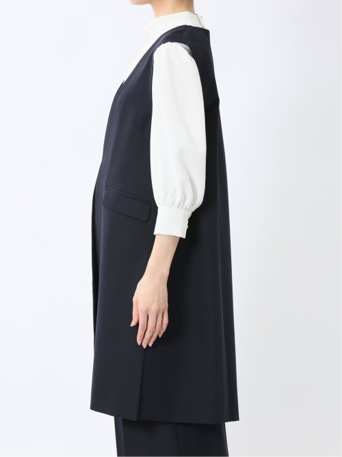 ダブルクロス ロングジレ 紺(セットアップ可能)