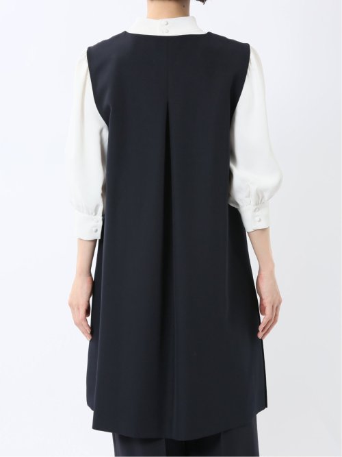 ダブルクロス ロングジレ 紺(セットアップ可能)