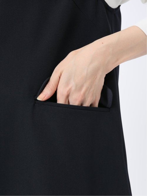 ダブルクロス ロングジレ 紺(セットアップ可能)