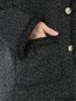 ファンシーツイード ノーカラージャケット 黒