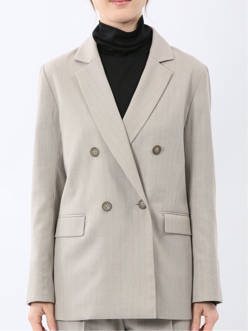 ビリーストライプ ダブルジャケット ベージュ(セットアップ可能)