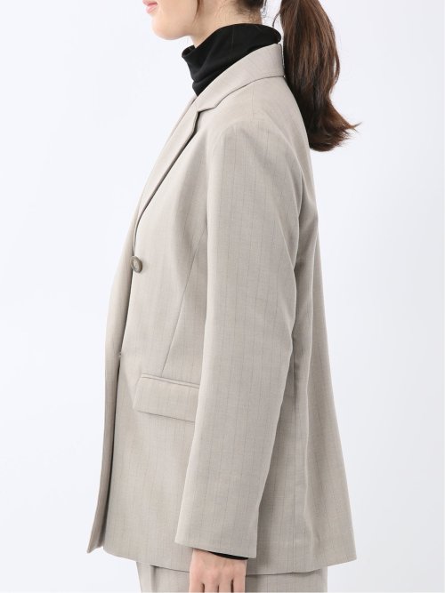 ビリーストライプ ダブルジャケット ベージュ(セットアップ可能)