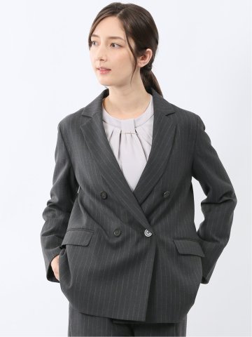 ビリーストライプ ダブルジャケット グレー(セットアップ可能)