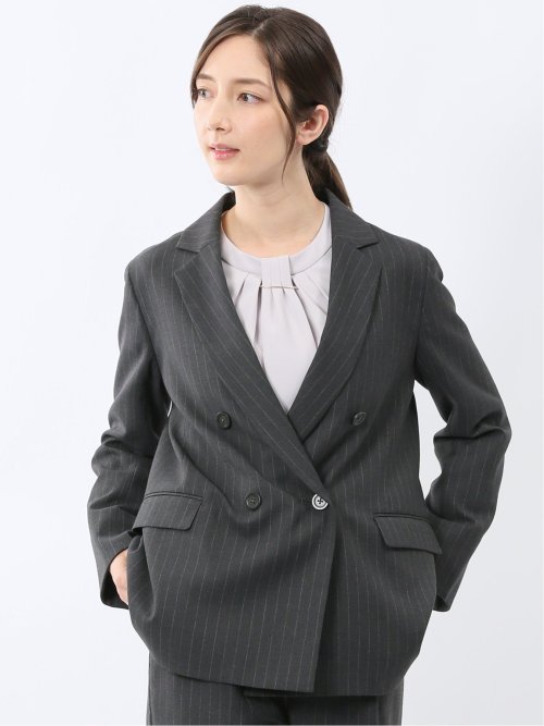 ビリーストライプ ダブルジャケット グレー(セットアップ可能)