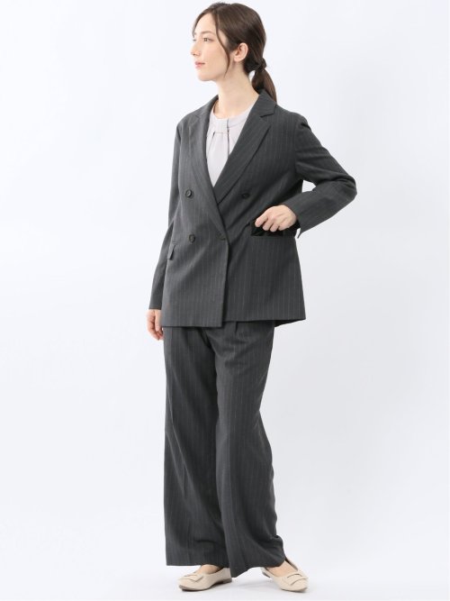 ビリーストライプ ダブルジャケット グレー(セットアップ可能)
