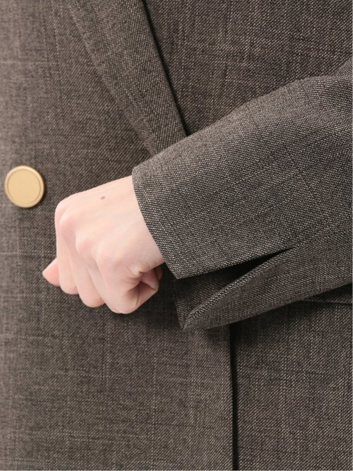 ストレッチウォッシャブル シャーク リラクシング ダブルジャケット こげ茶(セットアップ可能)