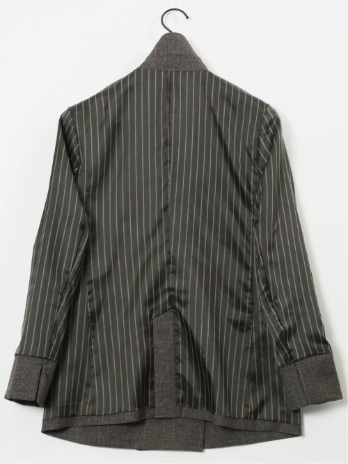 ストレッチウォッシャブル シャーク リラクシング ダブルジャケット こげ茶(セットアップ可能)