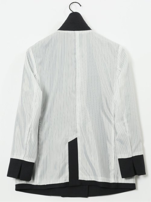 ストレッチウォッシャブル シャーク リラクシング ダブルジャケット 紺(セットアップ可能)