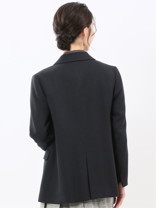 ストレッチウォッシャブル シャーク リラクシング ダブルジャケット 紺(セットアップ可能)