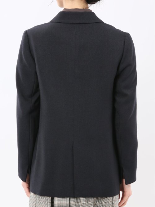 ストレッチウォッシャブル シャーク リラクシング ダブルジャケット 紺(セットアップ可能)