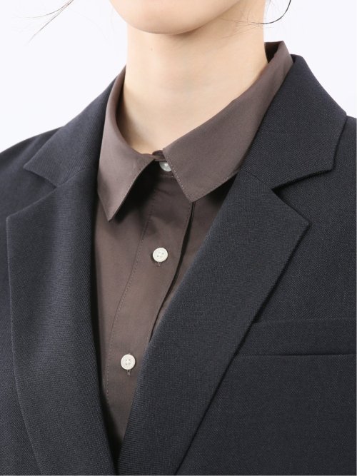 ストレッチウォッシャブル シャーク リラクシング ダブルジャケット 紺(セットアップ可能)