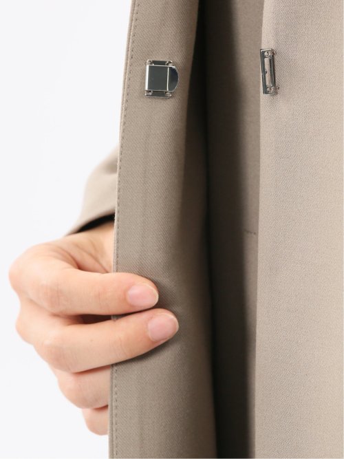 ストレッチウォッシャブル ウーリッシュ ノーカラージャケット(セットアップ可能)