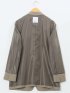 ストレッチウォッシャブル ウーリッシュ ノーカラージャケット(セットアップ可能)