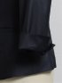 ボンフォルト/BONNEFORTE Vカラー8分袖ジャケット 紺(セットアップ可能)