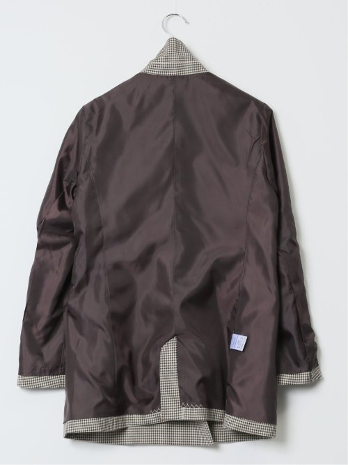 ストレッチウォッシャブル ガンクラブチェック柄 ダブルジャケット(セットアップ可能)