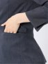 ストレッチ ウォッシャブル 1ボタン 7分袖 ジャケット 紺(セットアップ可能)