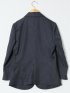 ストレッチ ウォッシャブル 1ボタン 7分袖 ジャケット 紺(セットアップ可能)