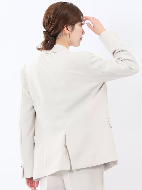 トリアセライク リラクシング 1ボタンジャケット ライトグレー(セットアップ可能)