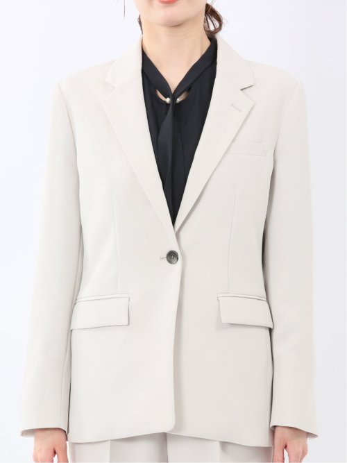 トリアセライク リラクシング 1ボタンジャケット ライトグレー(セットアップ可能)