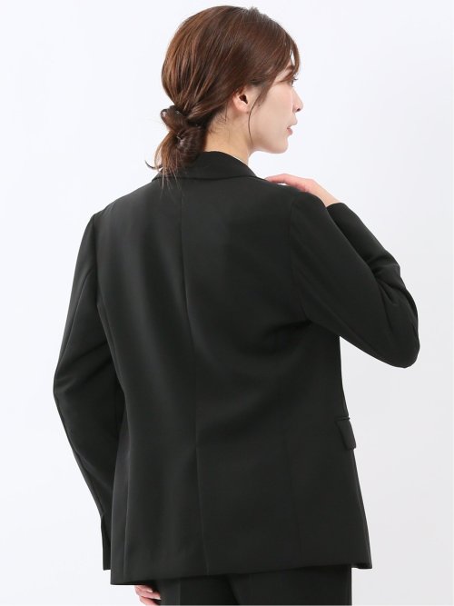 トリアセライク リラクシング 1ボタンジャケット 黒(セットアップ可能)