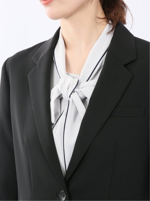 トリアセライク リラクシング 1ボタンジャケット 黒(セットアップ可能)