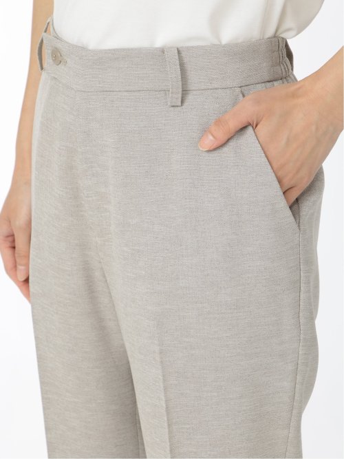 リネンライク テーパードパンツ ベージュ(セットアップ可能)