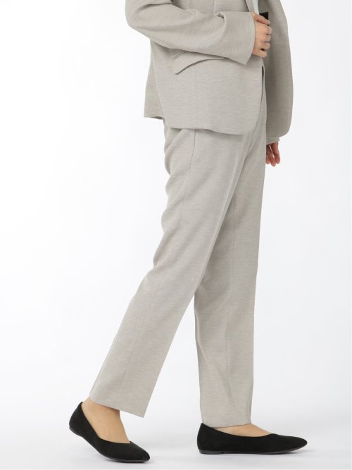 リネンライク テーパードパンツ ベージュ(セットアップ可能)