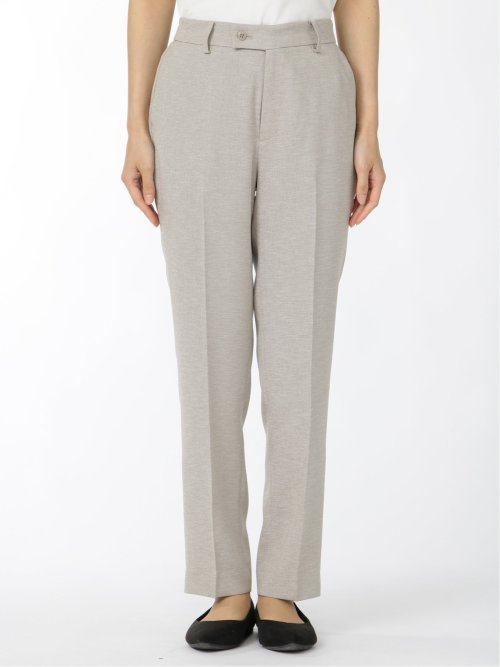 リネンライク テーパードパンツ ベージュ(セットアップ可能)