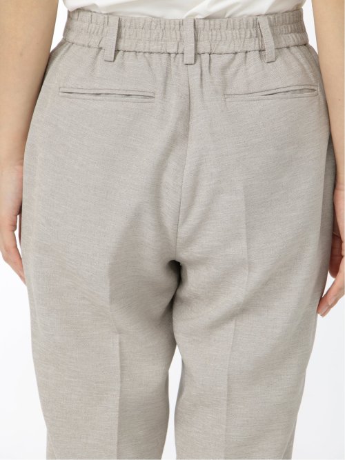 リネンライク テーパードパンツ ベージュ(セットアップ可能)