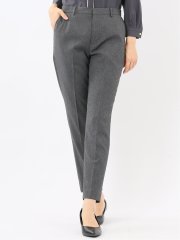 ストレッチウォッシャブル ウール調 テーパードパンツ グレー(セットアップ可能)