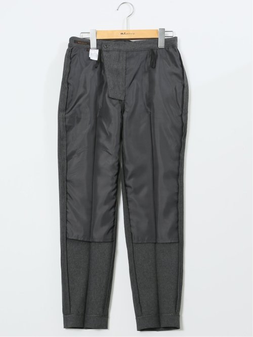 ストレッチウォッシャブル ウール調 テーパードパンツ グレー(セットアップ可能)
