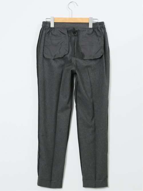 ストレッチウォッシャブル ウール調 テーパードパンツ グレー(セットアップ可能)