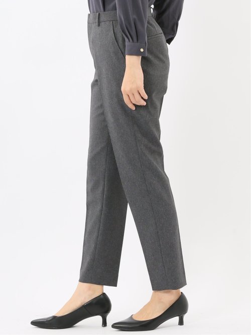 ストレッチウォッシャブル ウール調 テーパードパンツ グレー(セットアップ可能)