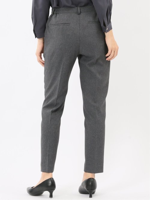 ストレッチウォッシャブル ウール調 テーパードパンツ グレー(セットアップ可能)