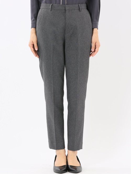 ストレッチウォッシャブル ウール調 テーパードパンツ グレー(セットアップ可能)