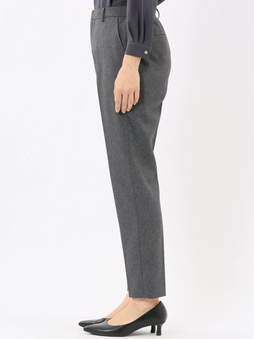 ストレッチウォッシャブル ウール調 テーパードパンツ グレー(セットアップ可能)