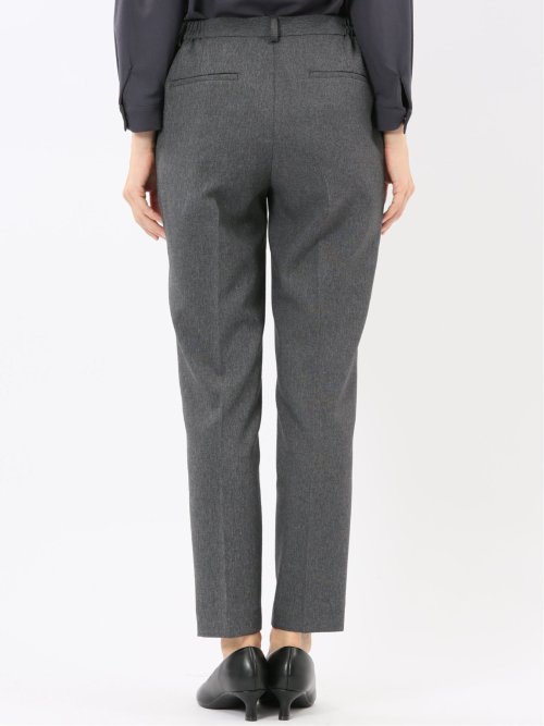 ストレッチウォッシャブル ウール調 テーパードパンツ グレー(セットアップ可能)