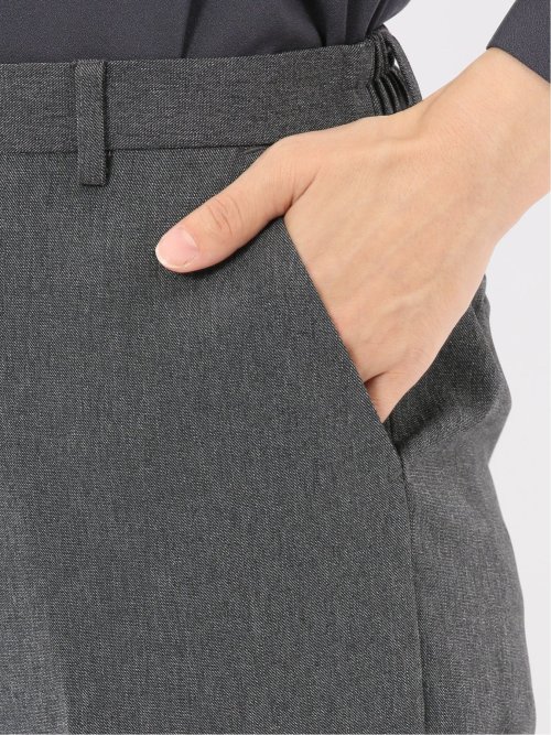 ストレッチウォッシャブル ウール調 テーパードパンツ グレー(セットアップ可能)