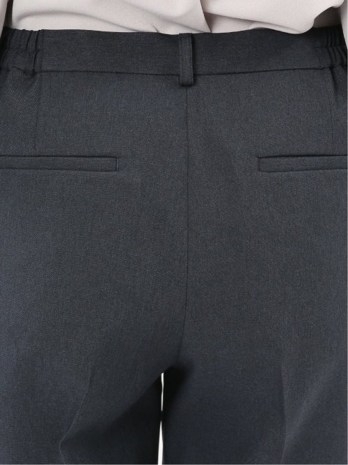 ストレッチウォッシャブル ウール調 テーパードパンツ 紺(セットアップ可能)