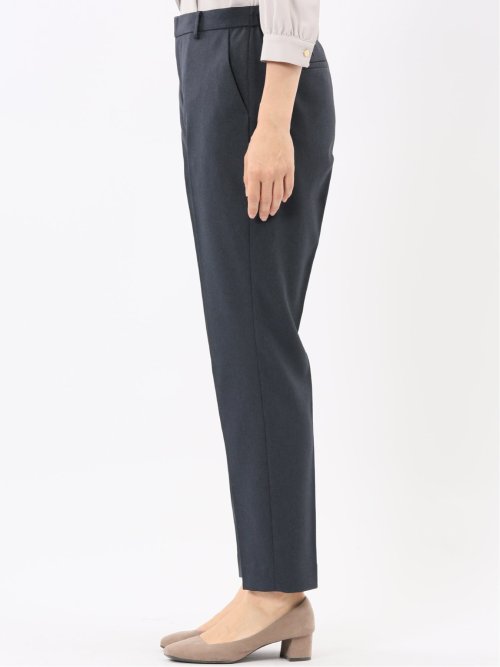 ストレッチウォッシャブル ウール調 テーパードパンツ 紺(セットアップ可能)
