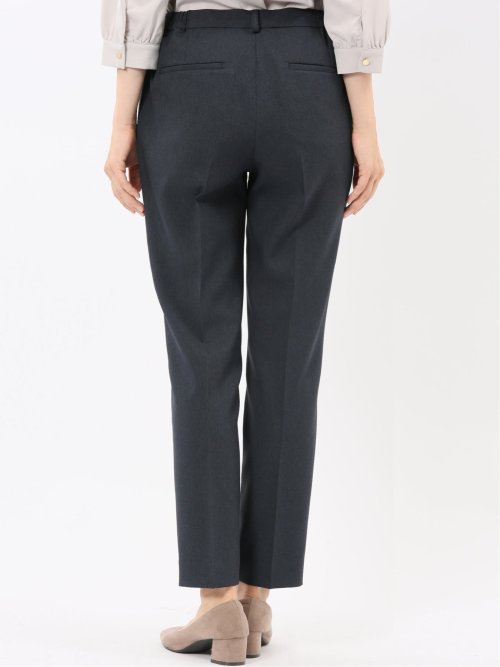 ストレッチウォッシャブル ウール調 テーパードパンツ 紺(セットアップ可能)