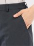 ストレッチウォッシャブル ウール調 テーパードパンツ 紺(セットアップ可能)