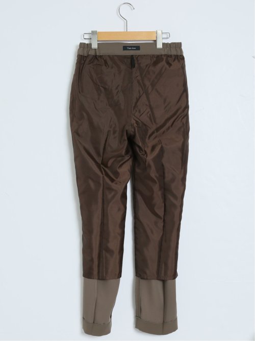 ダブルクロス テーパードパンツ 茶(セットアップ可能)