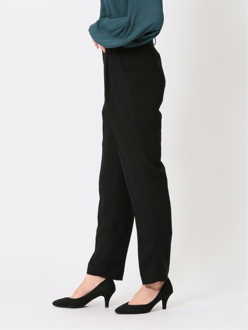 ダブルクロス テーパードパンツ 黒(セットアップ可能)