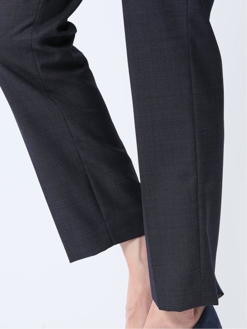 ウール混インディゴ調 テーパードパンツ(セットアップ可能)