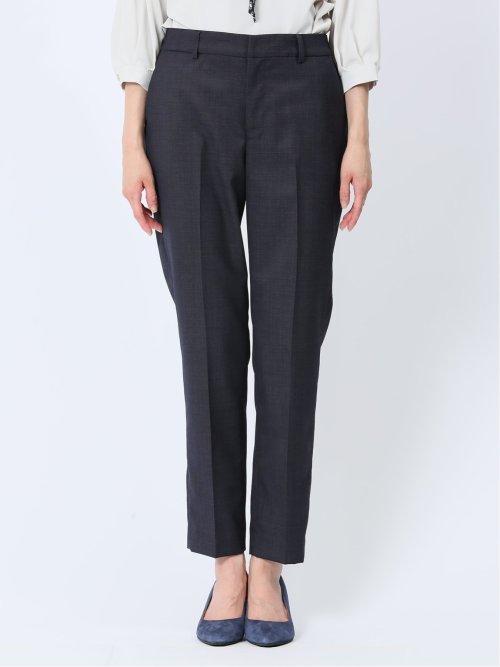 ウール混インディゴ調 テーパードパンツ(セットアップ可能)